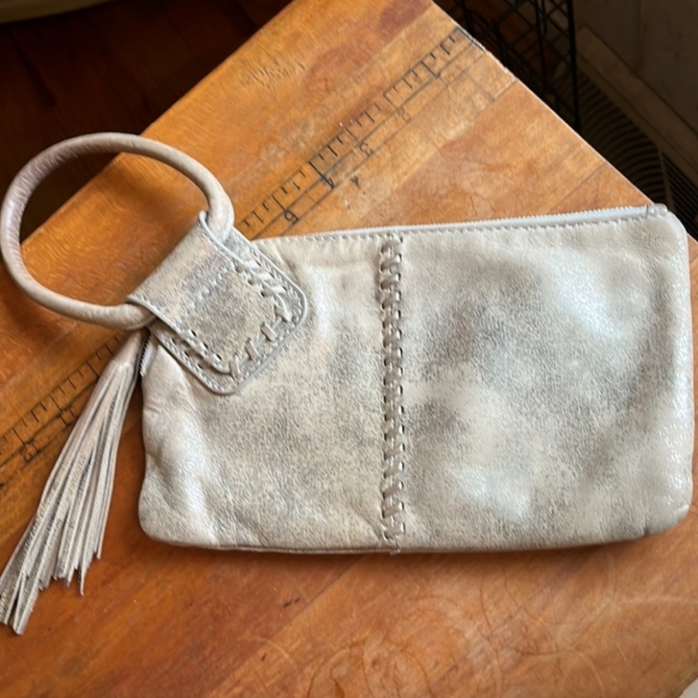 Hobo International Sable Wristlet in Metallic Gold